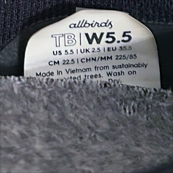 Allbirds Tree Breezers Ballet Flat 5.5 Black Knit Shoes Flats Washable Slip On - Picture 9 of 10